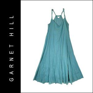Garnet Hill Blue Midi Dress Elegant and Versatile